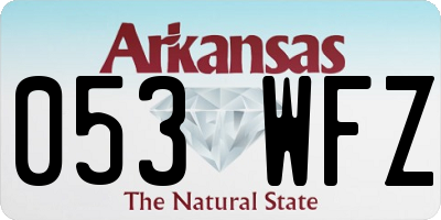 AR license plate 053WFZ