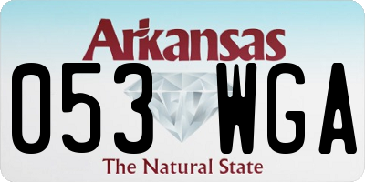 AR license plate 053WGA