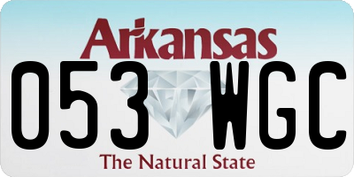 AR license plate 053WGC