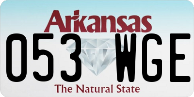 AR license plate 053WGE
