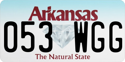 AR license plate 053WGG