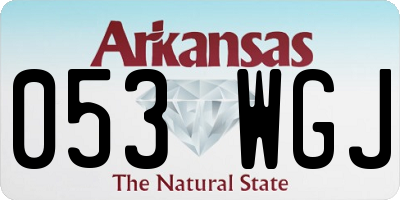 AR license plate 053WGJ