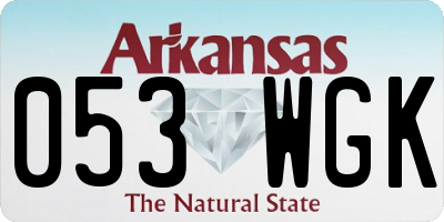 AR license plate 053WGK
