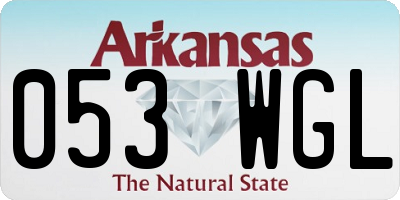 AR license plate 053WGL