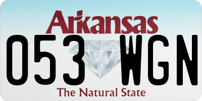 AR license plate 053WGN