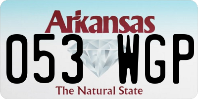 AR license plate 053WGP
