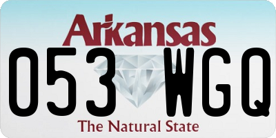 AR license plate 053WGQ