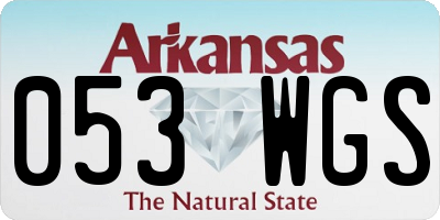 AR license plate 053WGS