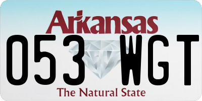 AR license plate 053WGT