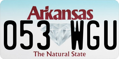 AR license plate 053WGU
