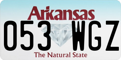 AR license plate 053WGZ