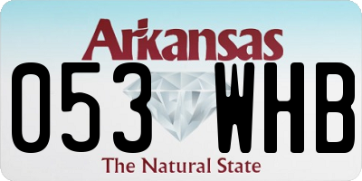 AR license plate 053WHB