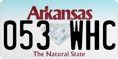 AR license plate 053WHC