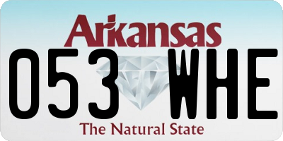 AR license plate 053WHE