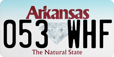 AR license plate 053WHF