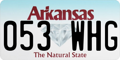 AR license plate 053WHG