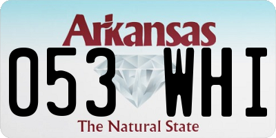 AR license plate 053WHI