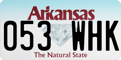 AR license plate 053WHK