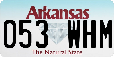 AR license plate 053WHM