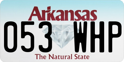 AR license plate 053WHP