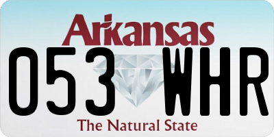 AR license plate 053WHR