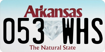 AR license plate 053WHS