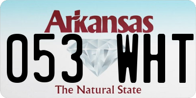 AR license plate 053WHT