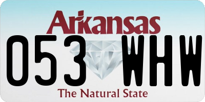 AR license plate 053WHW