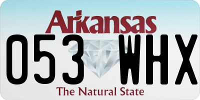 AR license plate 053WHX