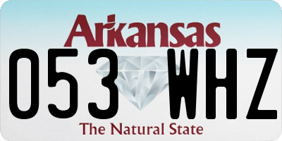 AR license plate 053WHZ