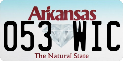 AR license plate 053WIC