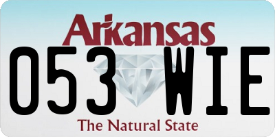 AR license plate 053WIE