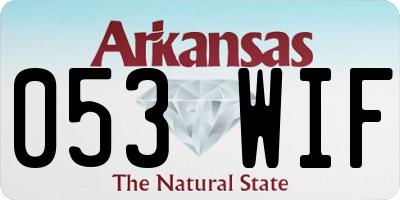 AR license plate 053WIF