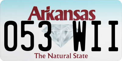 AR license plate 053WII