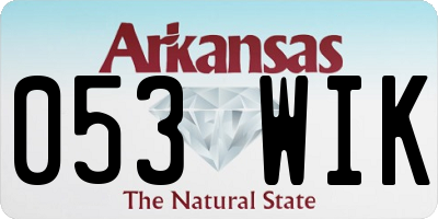 AR license plate 053WIK