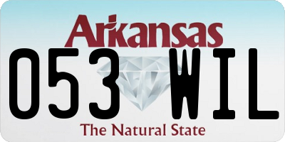 AR license plate 053WIL