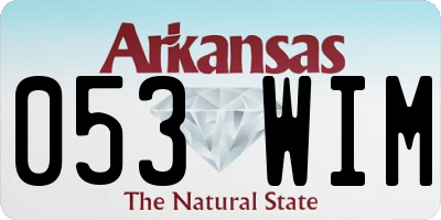 AR license plate 053WIM