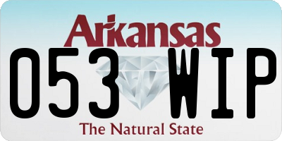 AR license plate 053WIP