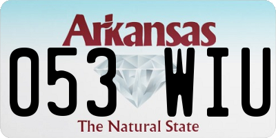 AR license plate 053WIU