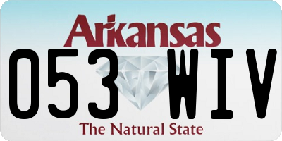 AR license plate 053WIV