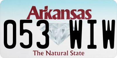 AR license plate 053WIW
