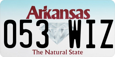 AR license plate 053WIZ