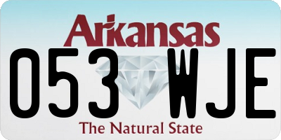 AR license plate 053WJE