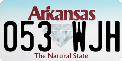 AR license plate 053WJH