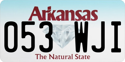 AR license plate 053WJI
