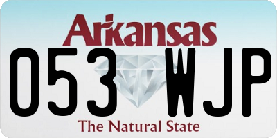 AR license plate 053WJP