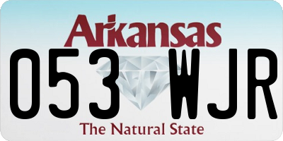 AR license plate 053WJR