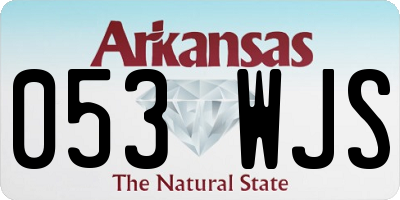 AR license plate 053WJS