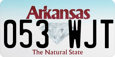 AR license plate 053WJT