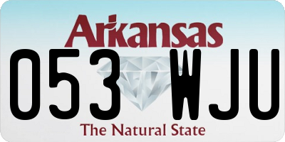 AR license plate 053WJU
